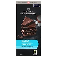 Our Finest Swiss Dark Chocolate bar, Sea Salt, 100 g