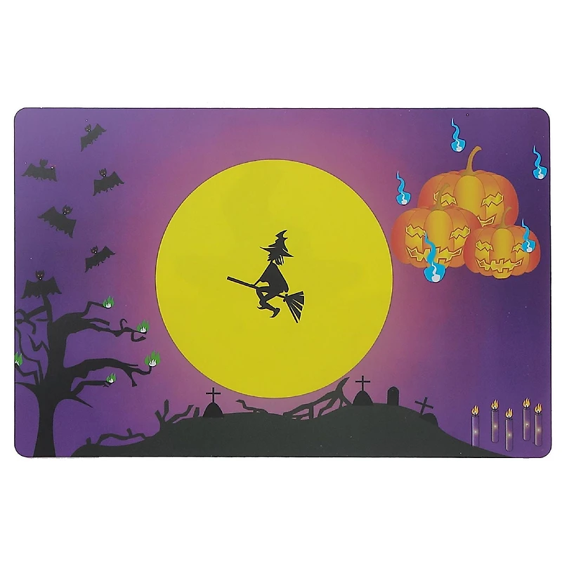 Set De Table Réversible Pp Fantôme Et Sorcière - Lot De 12