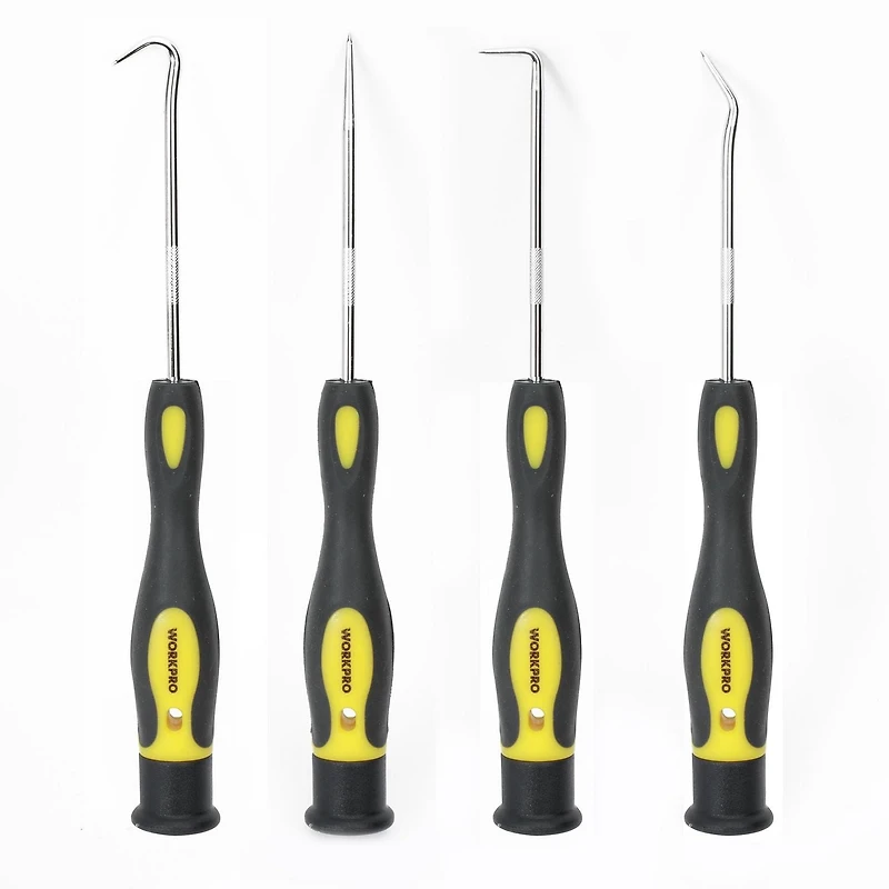 WorkPro Pick & Hook Set - 4 Piece, Soft grip handles