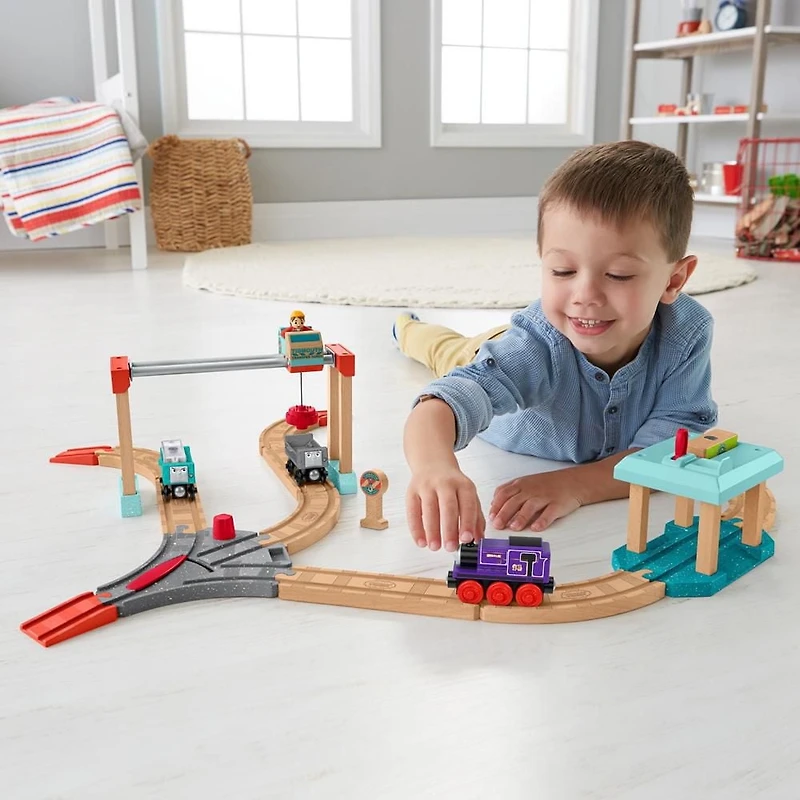 Thomas et ses Amis Bois Coffret Levage et Chargement de Cargaison