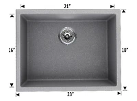 American Imaginations -in. W CSA Approved Granite Composite Kitchen Sink With Bowl AI