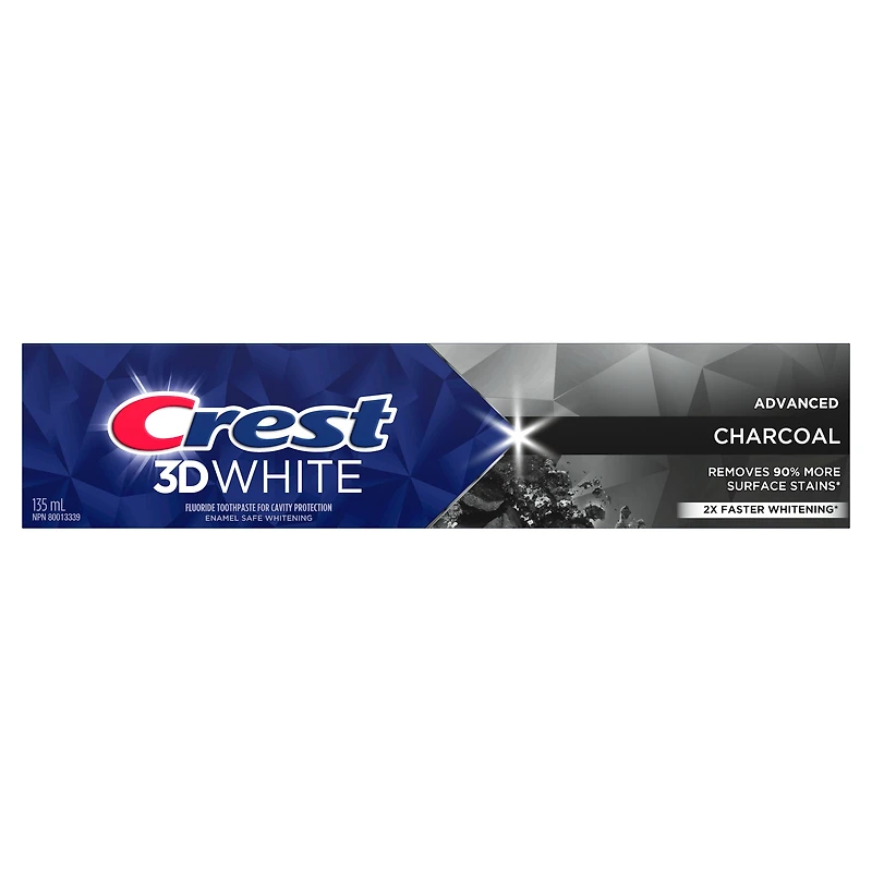 Crest 3D White Advanced Charcoal Whitening Toothpaste, 135 ml