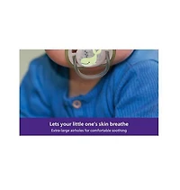 Philips Avent Ultra Air Pacifier 6-18m, orange turtle / green whale, 2 pack, SCF085/60, Avent Ultra Air Pacifier 6-18m turtle whale 2pk