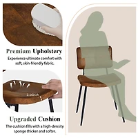 Ensemble table à manger 5 pièces Homy Casa avec plateau en imitation noyer et 4 chaises