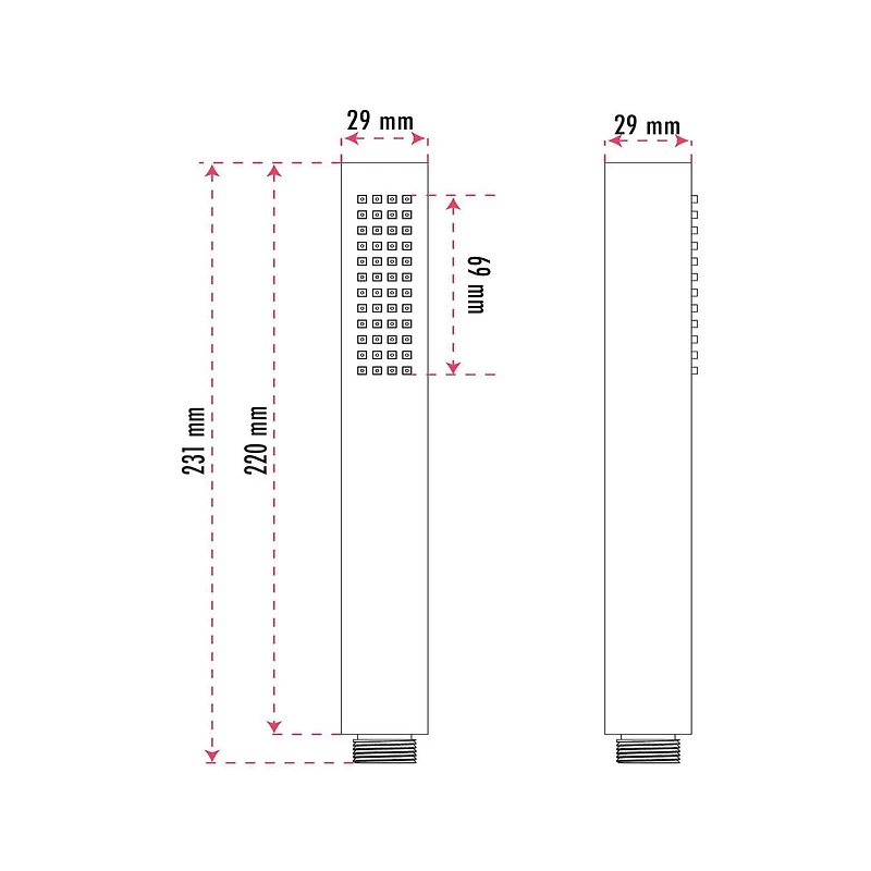 The akuaplus® thermostatic Shower Set with 4-Way Diverter and with stop, 2 Hand Showers, 2 shower posts, or simultaneously, Chrome Finish.
