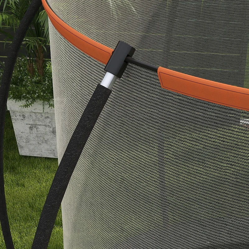 Soozier Trampoline d'extérieur de 8 pieds avec filet d'enceinte et échelle