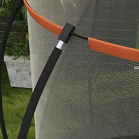 Soozier Trampoline d'extérieur de 8 pieds avec filet d'enceinte et échelle