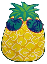 Serviette de Plage Fantaisie en Forme d'Ananas 100% Polyester. 107cm x 178cm