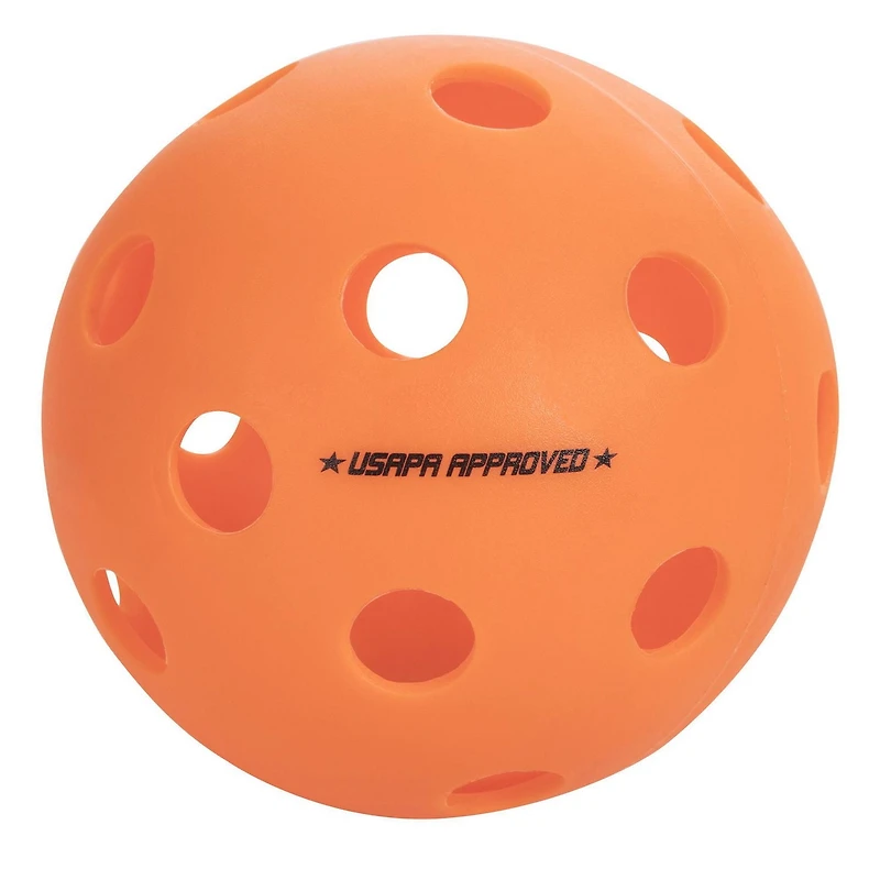 Onix Fuse Lot de 3 boules de pickleball d'intérieur Orange Trous percés avec précision