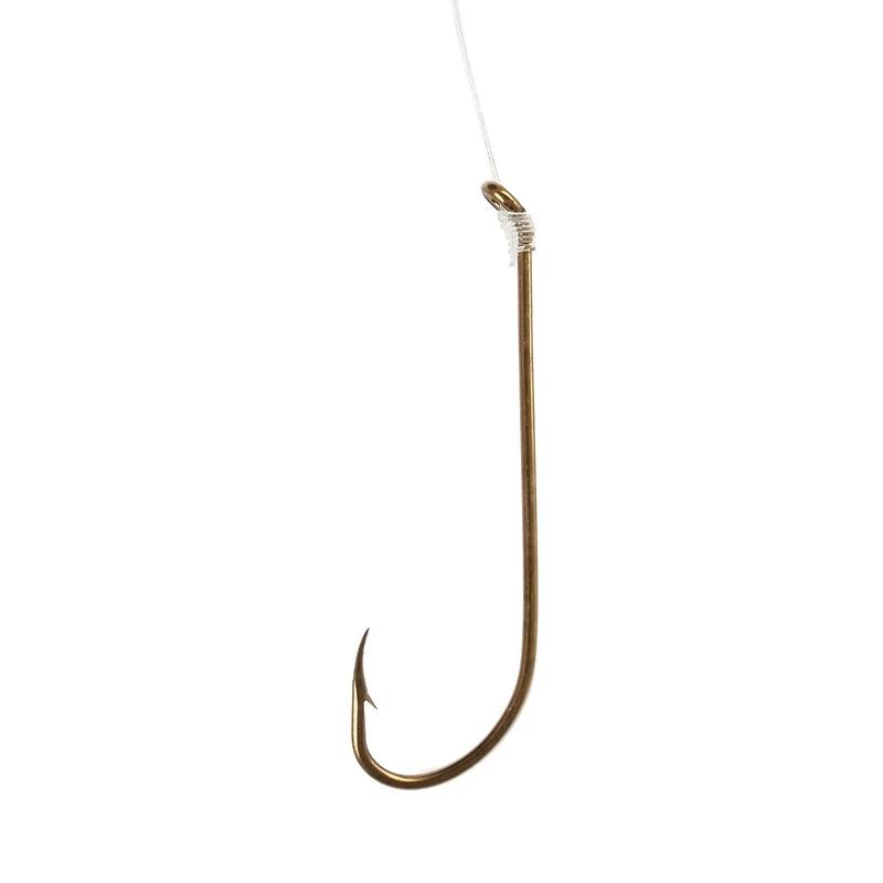 Eagle Claw Q231XH-2/0 Plain Shank 2x Long Snelled Hook, Double Line, Bronze, Size 2/0, 6Pk, Plain Shank 2x Long Snelled Ho