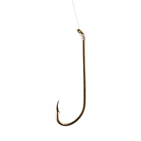 Eagle Claw Q231XH-2/0 Plain Shank 2x Long Snelled Hook, Double Line, Bronze, Size 2/0, 6Pk, Plain Shank 2x Long Snelled Ho