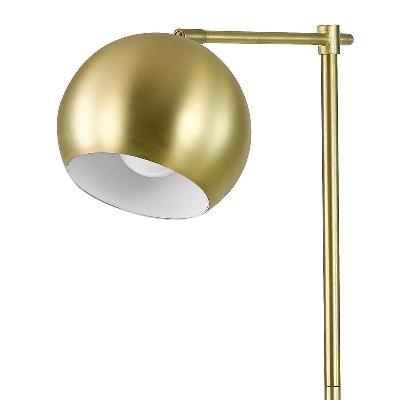 Lampe sur pied en métal de 60", collection Molly par Globe Electric, fini or, avec cordon électrique muni d'un interrupteur marche/arrêt, 12915