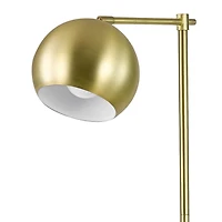 Lampe sur pied en métal de 60", collection Molly par Globe Electric, fini or, avec cordon électrique muni d'un interrupteur marche/arrêt, 12915