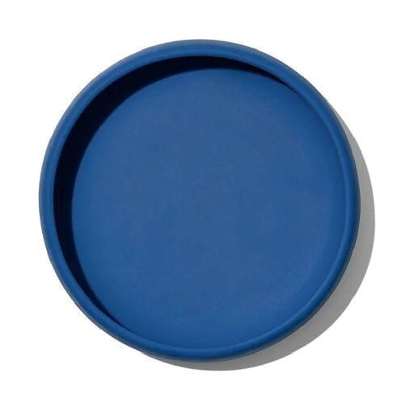 OXO Tot - Silicone Plate - Food-Safe Silicone - Flexible - Perfect for Toddlers Learning to Feed Themselves - BPA-free - Navy
