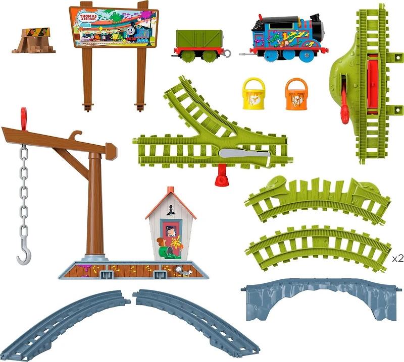 Thomas & Friends Paint Delivery Motorized Train and Track Set for Preschool Kids, Ages 3 years+