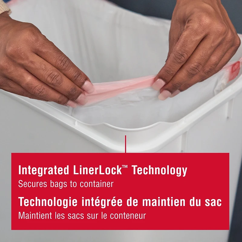 Rubbermaid 12.2 Gallon Touch-Top Kitchen Trash Can with Lid, White Trash Container, 46.2 l