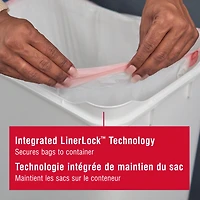 Rubbermaid 12.2 Gallon Touch-Top Kitchen Trash Can with Lid, White Trash Container, 46.2 l