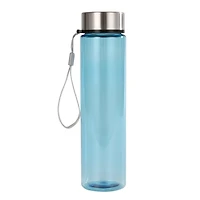 Bouteille d'eau Mainstays 532 ml (18 oz) en plastique bleu avec bouchon à vis en acier inoxydable et sangle