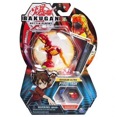 Bakugan, Pyrus Trox, Créature transformable à collectionner de 7,5 cm