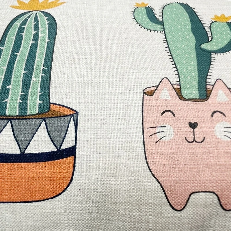 MAINSTAYS Cactus Print Decorative Pillow