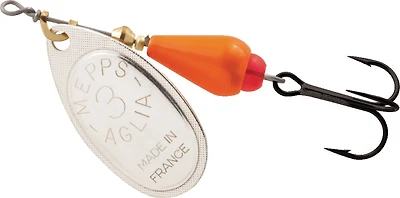 Mepps AB3-S/OR Aglia Brite In-Line Spinner #3 1/4oz Silver/Orange