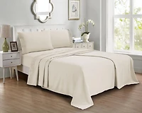 Swift Home Ensemble de draps en microfibre 4 pièces avec ourlet plissé