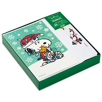 Connections from Hallmark Peanuts Snoopy and Woodstock Hugging Boxed Christmas Cards, Pack of 20