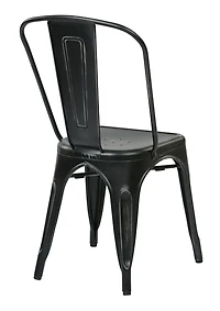 OSP Designs Bristow Antique Black Metal Dining Chair