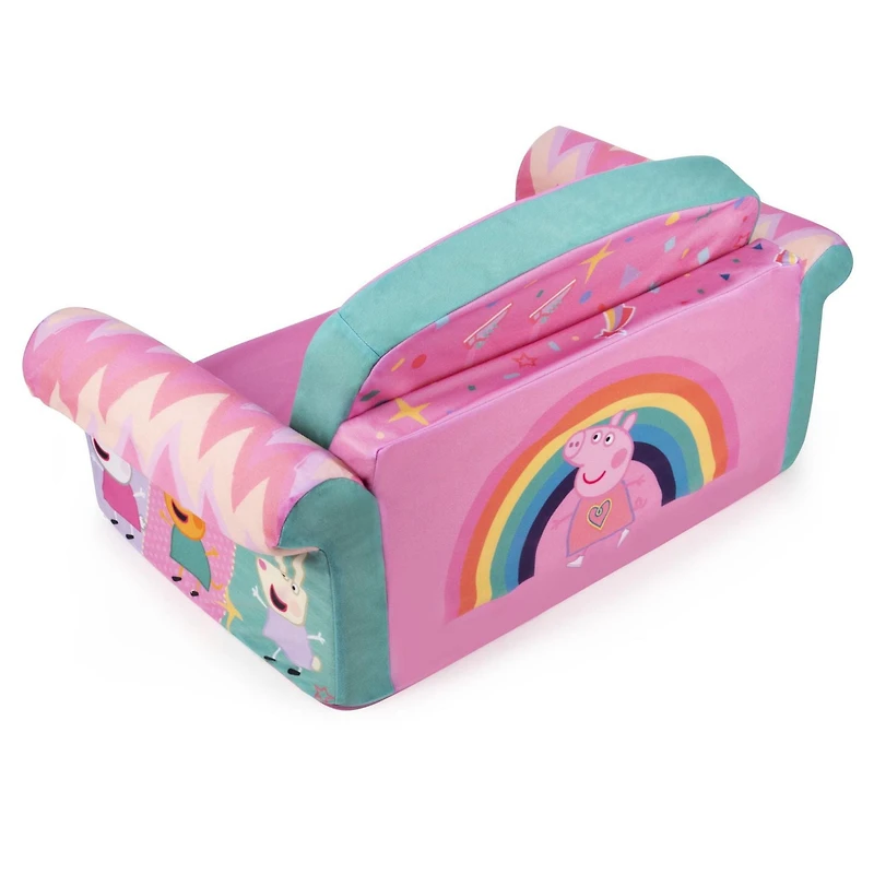Marshmallow Furniture, Children's 2-in-1 Flip Open Foam Sofa, Peppa Pig, by Spin Master