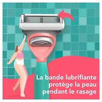 rasoir joy qui change de couleur pour femmes, trousse de rasage avec 1 manche + 2 cartouches de rechange