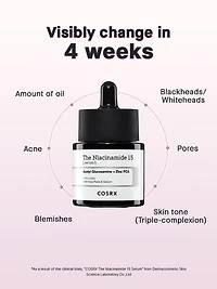 COSRX The Niacinamide 15 Serum 20g, 15% Niacinamide: Brightens & refines skin