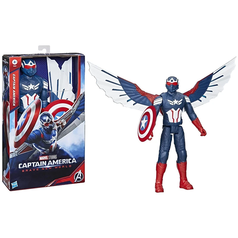 Marvel Studios Captain America Brave New World, 12-Inch Deluxe Captain America Action Figure