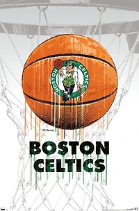 NBA Boston Celtics - Drip Ball 20 Wall Poster