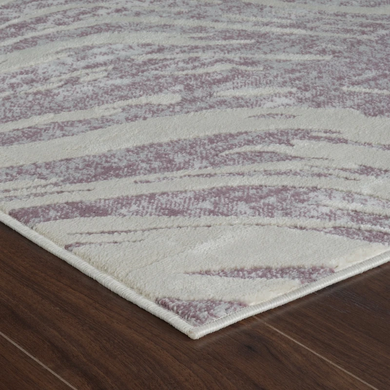 Rug Branch Nomad Abstract Indoor Area Rug, Purple Beige, Coastal - Living Room, Bedroom, Dining Room, and Kitchen