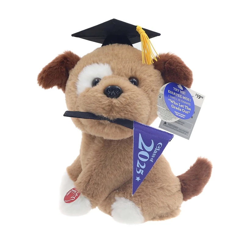 Musical Animated Electronic Puppy Plush for Graduation, Musical Animated Electronic Puppy