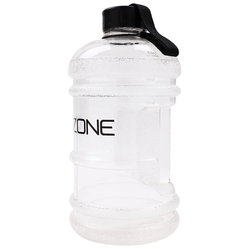 GoZone Water Bottle Jug, Half Gallon Sports Water Jug with Carry Handle, Clear, 64 oz, F-GOZONE 64OZ WATER JUG
