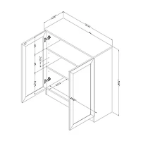 South Shore Essence Armoire de rangement avec 2 portes