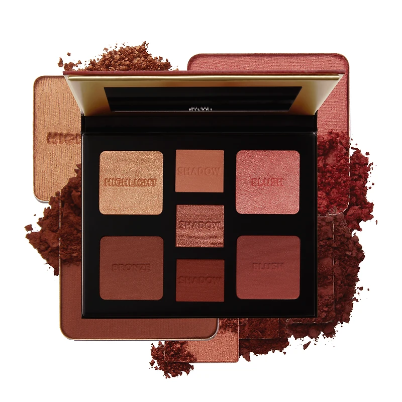 Milani - Palette tout compris, yeux, visage et joues - 7 couleurs - 1Pc Palette yeux, visage et joues