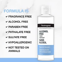 Neutrogena Alcohol-Free Toner, Skincare, Hypoallergenic, Paraben Free, Phthalate Free, Fragrance Free, 236 mL, 236 mL