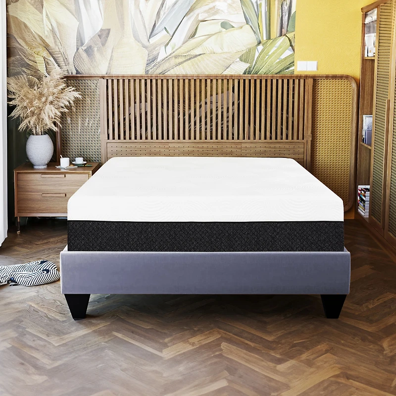 Primo Aspen 10-inch Gel Memory Foam Mattresses with 2 Pillows – Queen Size, Medium Firm, Cooling Sleep, CertiPUR-US Certified