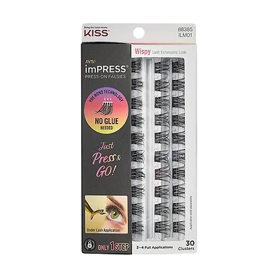 KISS ImPRESS Faux cils à pression - emballage de rechange - Diffus - 30 faisceaux de cils KISS Ongles imPRESS