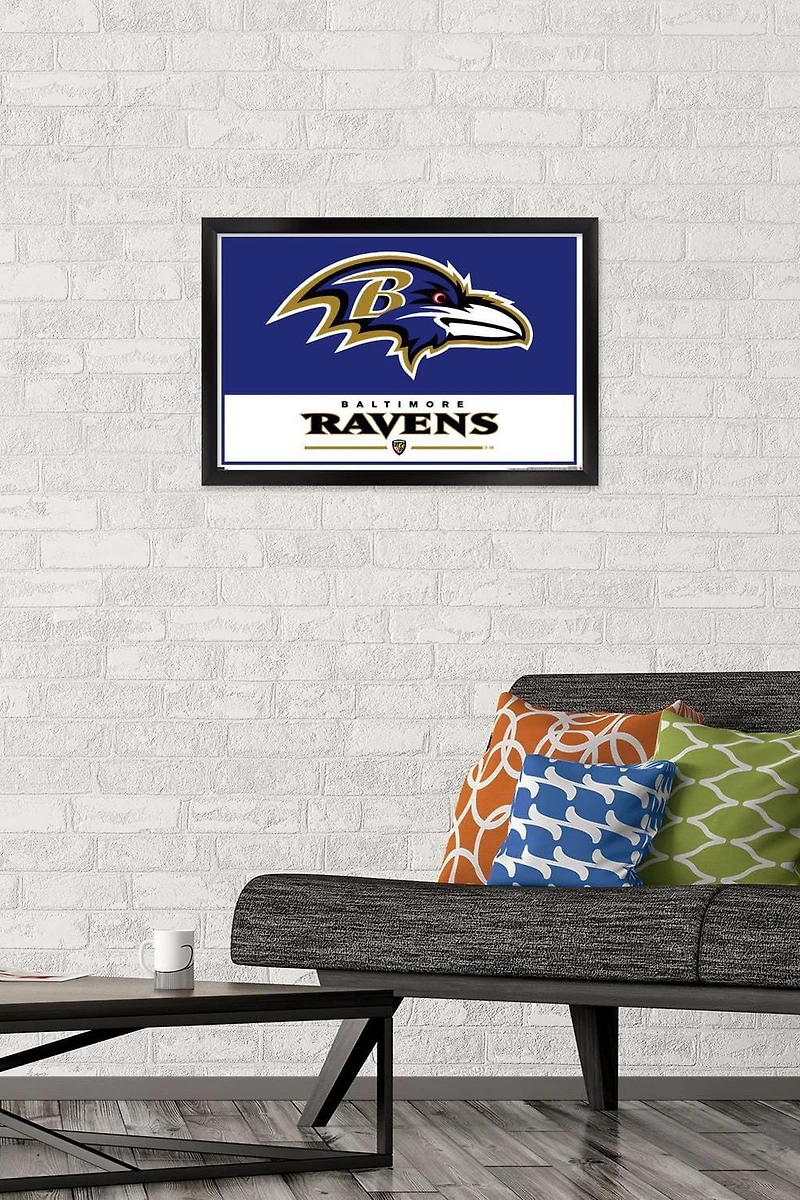 NFL Baltimore Ravens - Logo 21 Wall Poster, 22.375" x 34" Framed