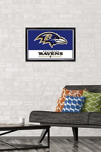 NFL Baltimore Ravens - Logo 21 Wall Poster, 22.375" x 34" Framed
