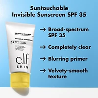 e..f. Cosmetics Suntouchable! Écran solaire invisible FPS 35 Invisible, FPS 35 à large spectre, 50 ml