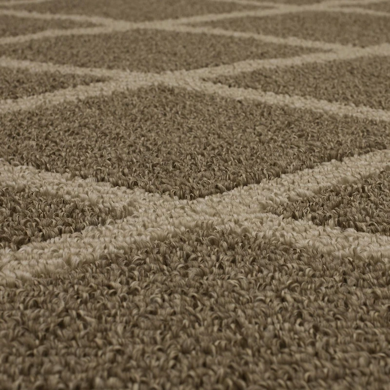 Mohawk Home Lewis Diamond Near Black/Tan Tufted Polyester Area Rug