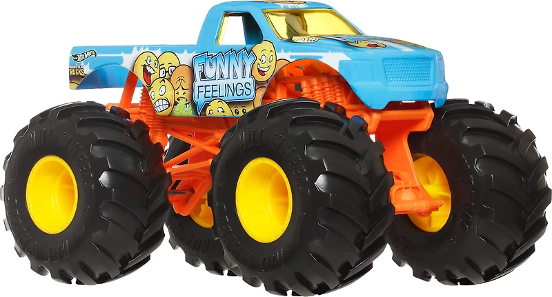 Hot Wheels Monster Trucks Camion surdimensionné Échelle 1:24, Funny Feelings