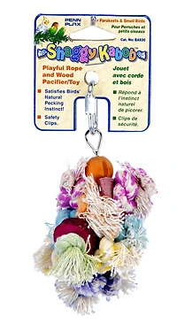 Penn-Plax Shaggy Kabob Bird Toy, Keeps Birds Stimulated and Active - For Small Breeds