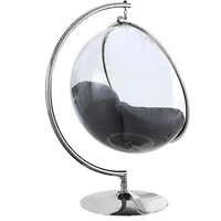 Acrylic Standing Chair With Cushion included, Gold Frame, Swivel Acrylic Chair for Living Room