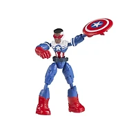 Marvel Avengers Bend and Flex - Figurine flexible de super-héros Captain America de 15 cm, avec accessoire, pour enfants à partir de 6 ans