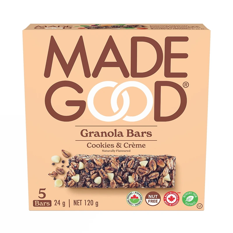 MadeGood Cookies & Creme Granola Bars 5pk